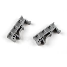DIN Rail Mounting Clip Set with Brackets - Short, Silver (Back)