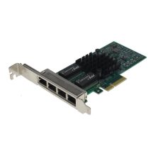 Intel PCIe Giga LAN-Adapter mit 4 Ports und Halterung im Niedrigprofil