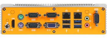 A photo highlighting the rear industrial I/O on the ML400g-10